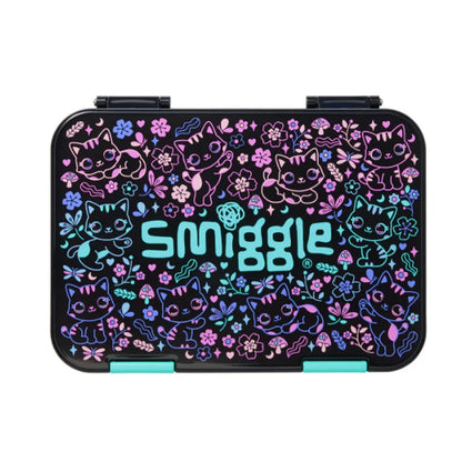New Original Australia Smiggle Schoolbag for Girls with Black Cat Flower Lunch Bag & Pencil Case