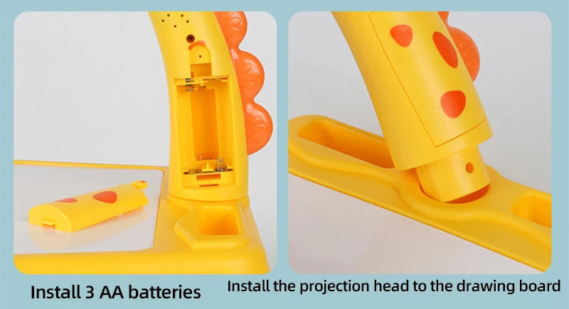 Children's LED Projector Drawing Table Toy, Educational Painting Set & Learning Board