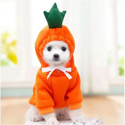 Cute Dog Hoodie & Pet Fruit Coat – Halloween Cosplay Costume with Hat for Dogs & Cats