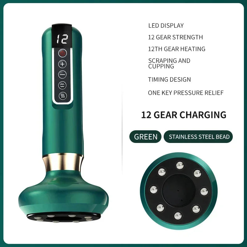 Tricolor Electric GuaSha Massager Anti-Cellulite Vacuum Suction & Slimming Therapy