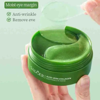 60PCS Aloe Vera Collagen Eye Masks - Anti-Dark Circles & Firming Eye Patches