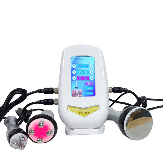 40K 3-in-1 Ultrasonic Body Shaping Instrument - Beauty Massage & Negative Pressure Slimming for Facial Care