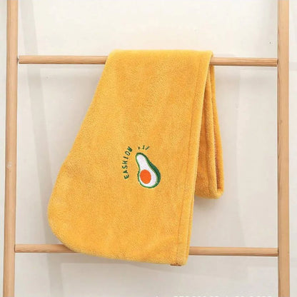 Embroidery Style Hair Drying Cap - Coral Fleece Thickened Towel, Quick Drying Shower Cap for Women