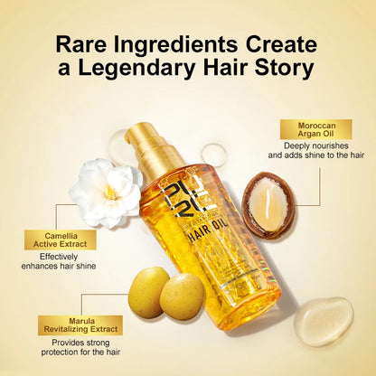 PURC Morocco Argan Oil Hair Serum - Nourishing Treatment for Smoothing, Shine, and Repairing Damaged, Frizz, and Dry Hair