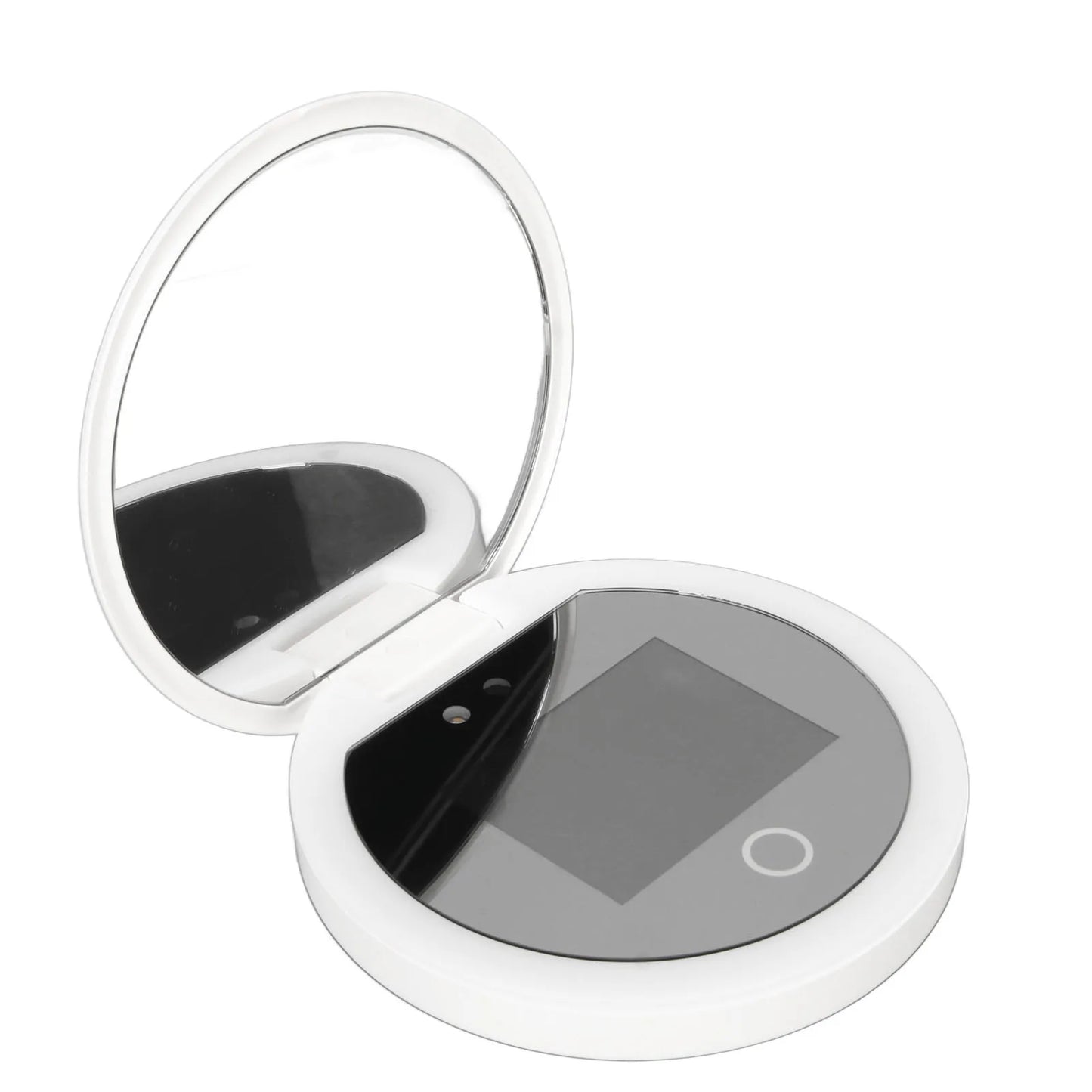 UV Mirror Sunscreen Testing Camera with Light - 2X Magnification Travel Makeup Mirror 3.5in