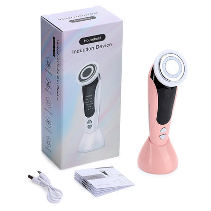 EMS Facial Massager - LED Light Therapy & Sonic Ion Vibration for Skin Tightening & Anti-Wrinkle
