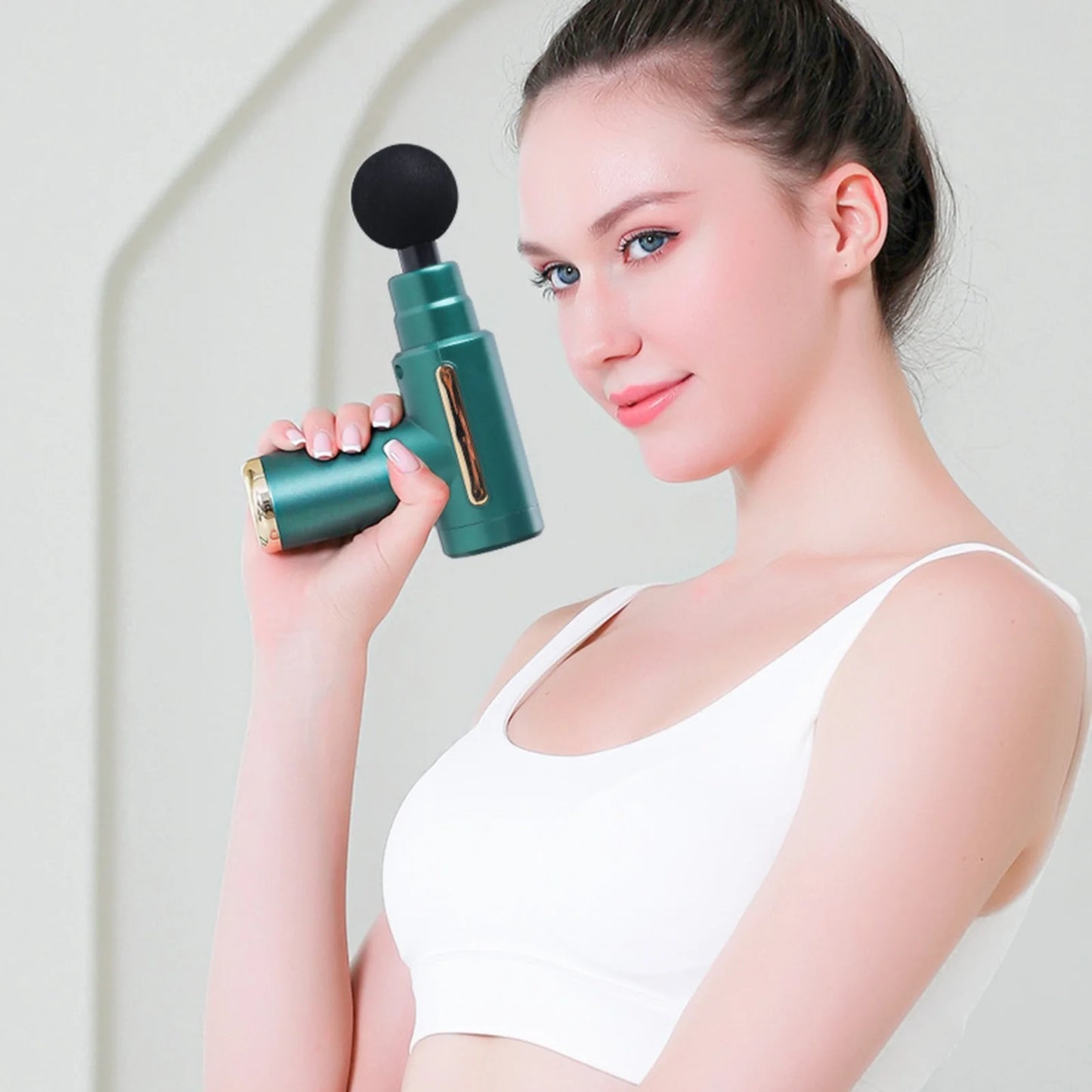 Mini Fascia Massage Gun Deep Tissue Muscle Recovery & Pain Relief with 4 Attachments