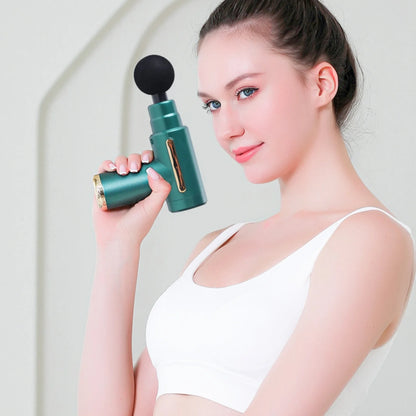 Mini Fascia Massage Gun Deep Tissue Muscle Recovery & Pain Relief with 4 Attachments