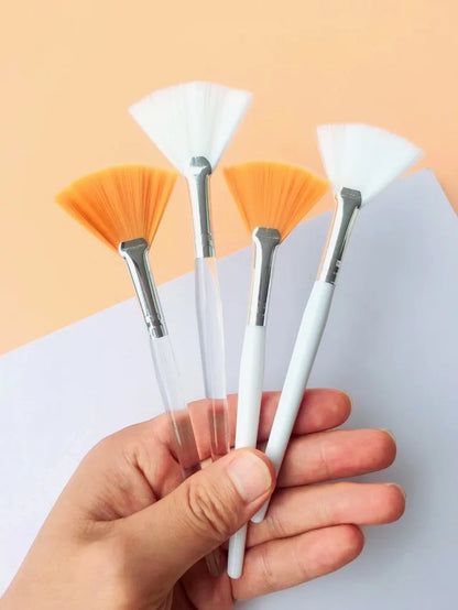 Fan Shape Foundation Makeup Brushes – 10/20/50pcs Multifunctional for Face Mask & Beauty Tools