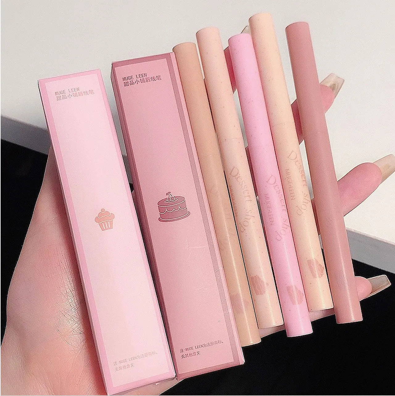 Dessert Lip Liner – Automatic Rotating Waterproof & Long-Lasting Lipstick Pen