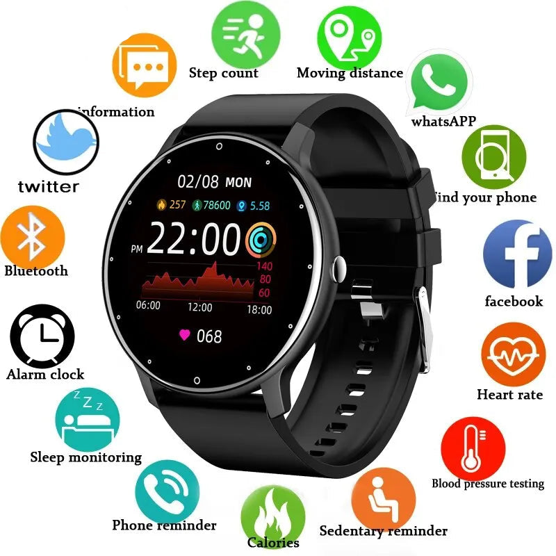 LIGE Smart Watch for Men & Women, Full Touch Screen, Sport Fitness Tracker, IP67 Waterproof, Bluetooth for Android/iOS