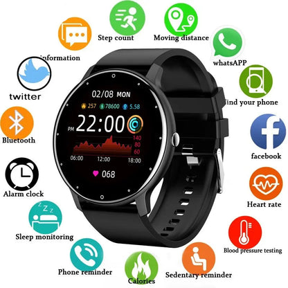 LIGE Smart Watch for Men & Women, Full Touch Screen, Sport Fitness Tracker, IP67 Waterproof, Bluetooth for Android/iOS