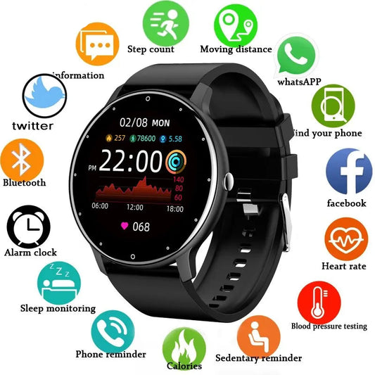 LIGE Smart Watch for Men & Women, Full Touch Screen, Sport Fitness Tracker, IP67 Waterproof, Bluetooth for Android/iOS