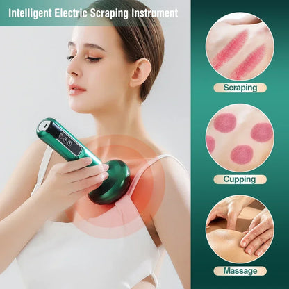 Tricolor Electric GuaSha Massager Anti-Cellulite Vacuum Suction & Slimming Therapy
