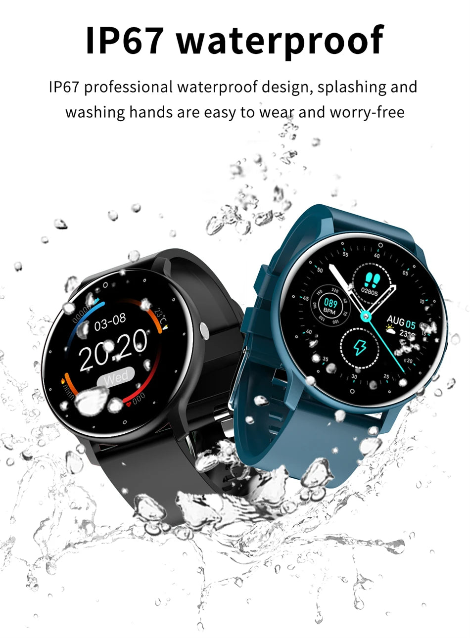 LIGE Smart Watch for Men & Women, Full Touch Screen, Sport Fitness Tracker, IP67 Waterproof, Bluetooth for Android/iOS