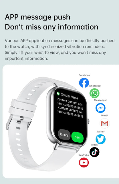 2025 2.01'' Smart Watch, Bluetooth Call, Music Player, Fitness Tracker, Sport Waterproof Watch for Men & Women, iPhone/Android