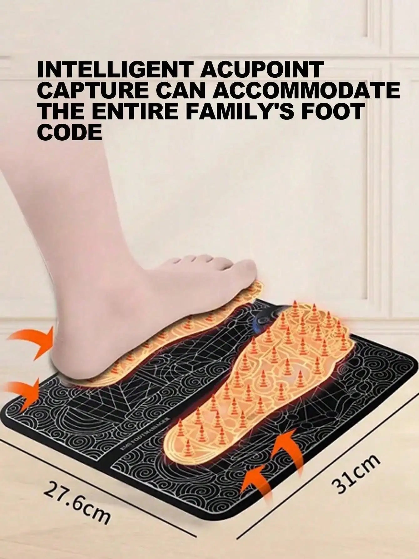 Foot Massager EMS Pulse Therapy Acupoint Foot Massage Device & Pad
