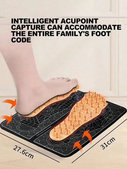 Foot Massager EMS Pulse Therapy Acupoint Foot Massage Device & Pad