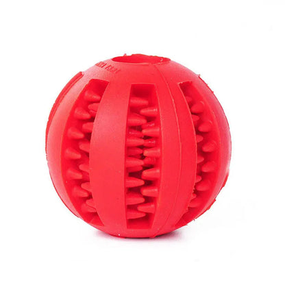 Dog Toy Ball Nontoxic Bite-Resistant Chew Ball for Dogs & Puppies Food Treat Feeder & Tooth Cleaning