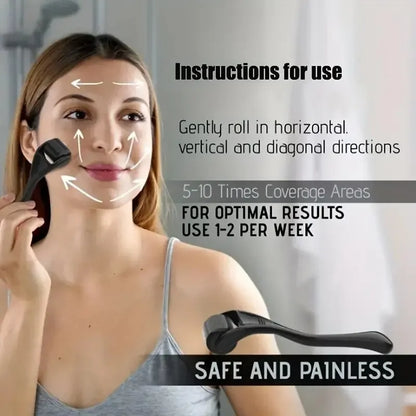 Microneedle Derma Roller - Microneedling Tool for Skin, Facial, Hair & Beard Care (For Women & Men)