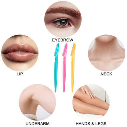 Eyebrow Trimmer & Face Shaver – Portable Hair Removal Blade Set for Women (10/40pcs)