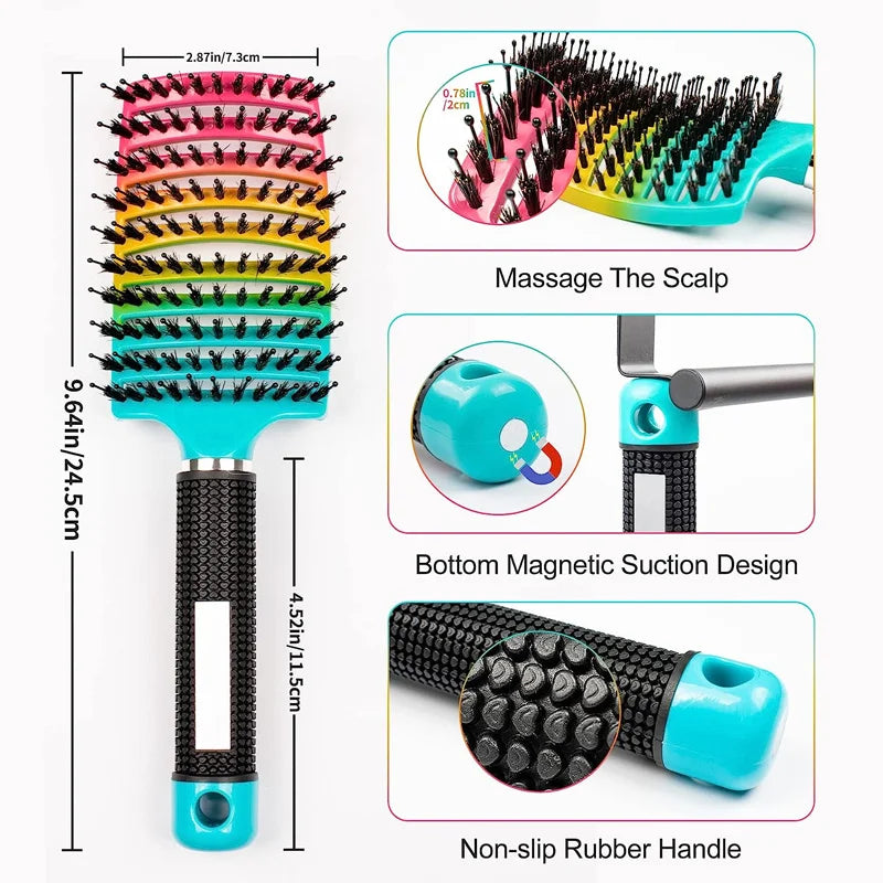 Magic Scalp Massage Hair Brush for Women Professional Detangling Tool for Wet & Curly Hair