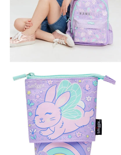Genuine Australian Smiggle Angel Rabbit School Supplies Set, Large Capacity Backpack & Water Cup for Kids