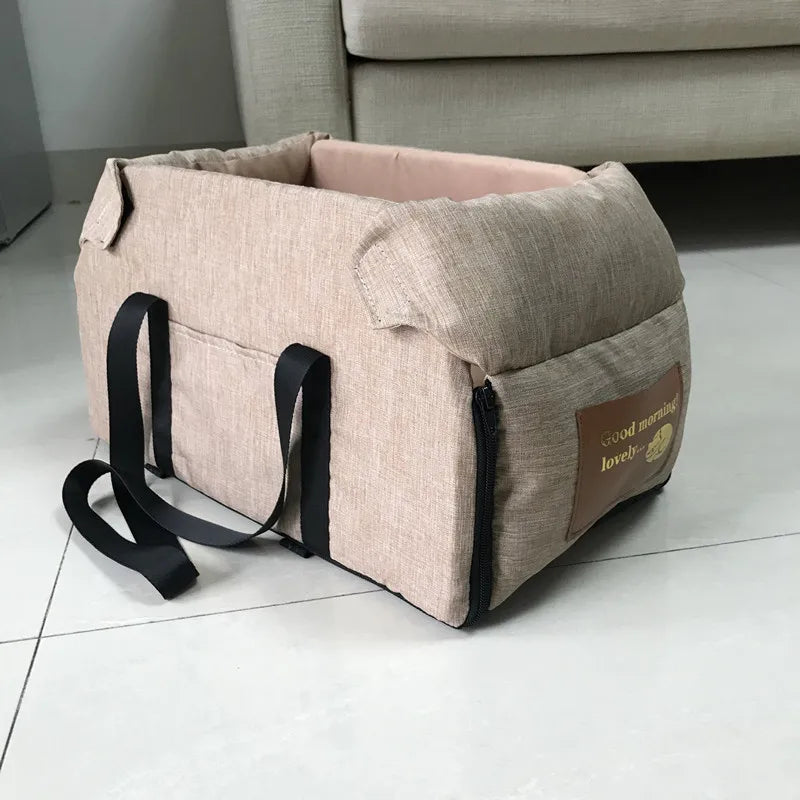 Portable Dog Car Seat Bed – Safety Travel Carrier for Small Dogs & Cats