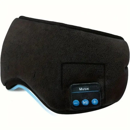 Smart Eye Mask Patch & Bluetooth Wireless Headphones - 3D Sleep Mask & Light-Blocking Eye Cover