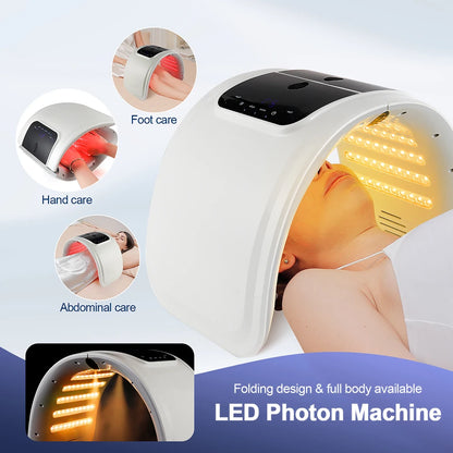 foreverlily LED Face Mask PDT Machine - 7-Color Photon Skin Rejuvenation & Nano Spray for Face & Body