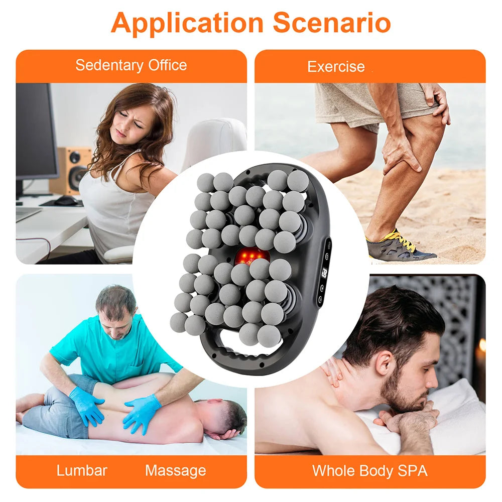 42-Head Fascia Gun High-Frequency Vibration Body Massager for Neck, Back & Waist Relief