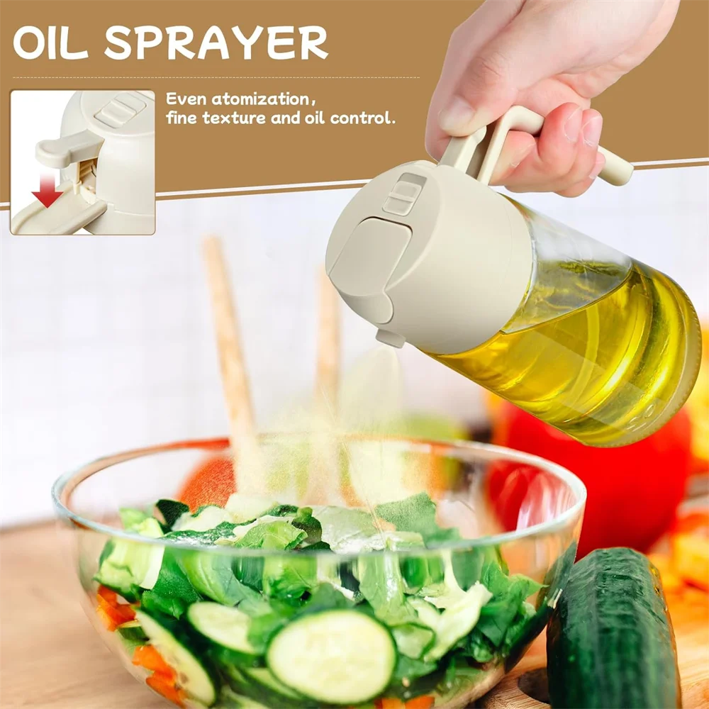 16oz/470ML Glass Oil Dispenser with Automatic Flip Lid