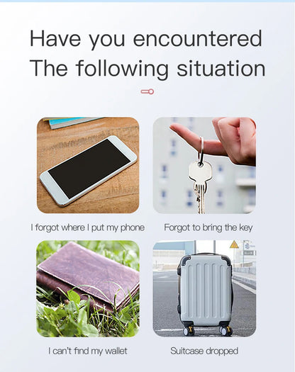 Mini GPS Locator Anti-Lost Smart Tag Bluetooth Keychain Tracker for Dog, Pet, Child, Wallet & Keys