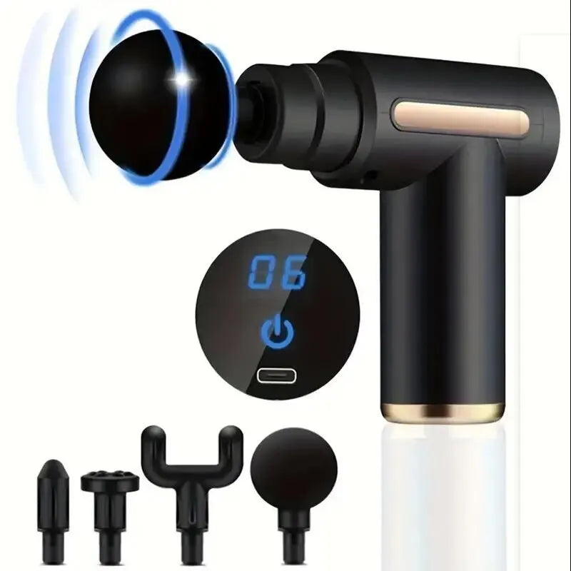 Portable Fascia Gun Vibration Massage Gun for Deep Muscle Relaxation & Fitness Slimming
