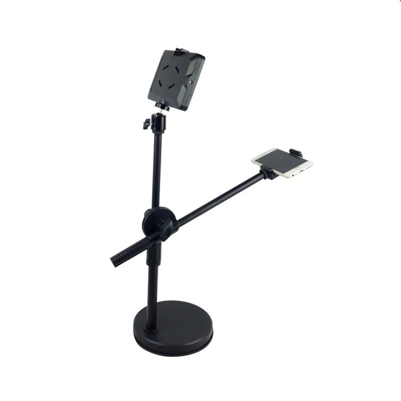 Overhead Tripod with Ring Light - Tabletop Stand & Mobile Phone Holder for Nail Art Photography