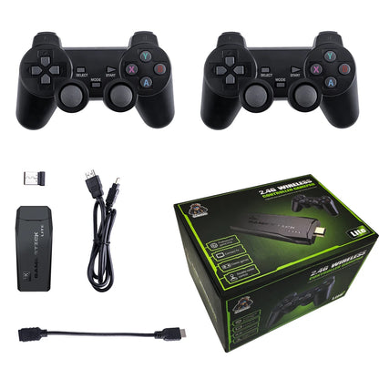 Retro Video Game Console - 2.4G Wireless Game Stick, 4K, 20000 Games, 64GB Portable Dendy Console for GBA/FC/PS1/MD