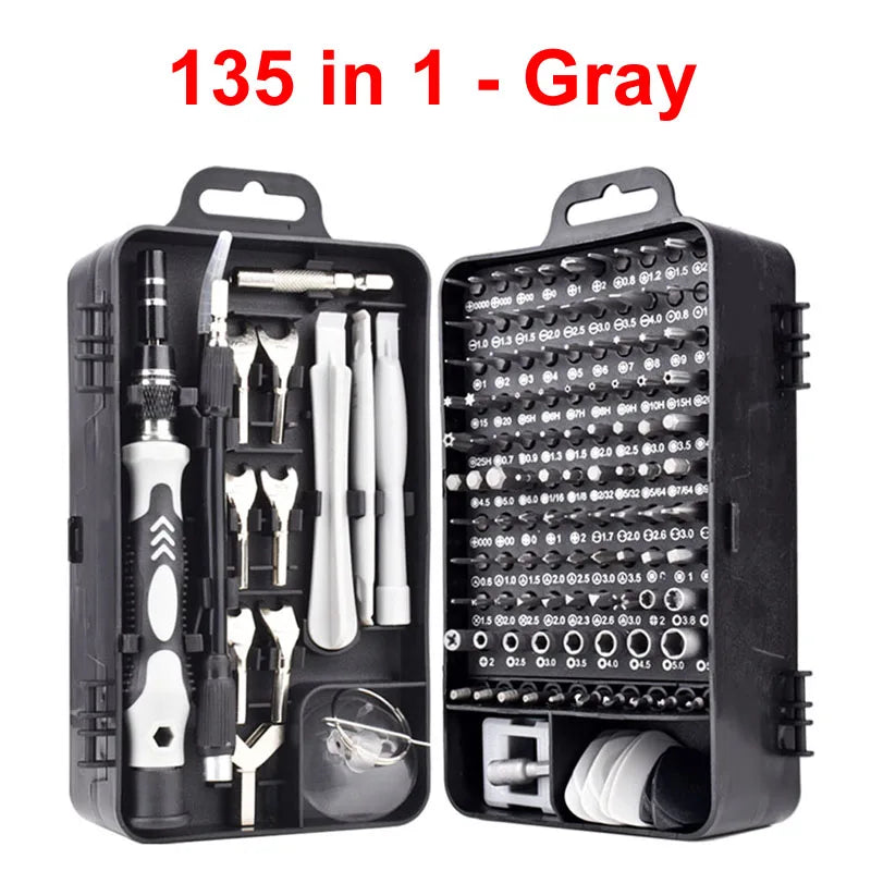 Labor-Saving Ratchet Screwdriver Set, Household Magnetic Toolbox with Torx Bits