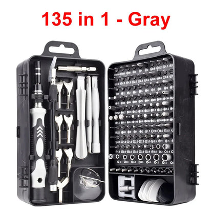 Labor-Saving Ratchet Screwdriver Set, Household Magnetic Toolbox with Torx Bits
