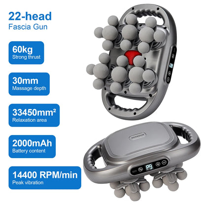 42-Head Fascia Gun High-Frequency Vibration Body Massager for Neck, Back & Waist Relief