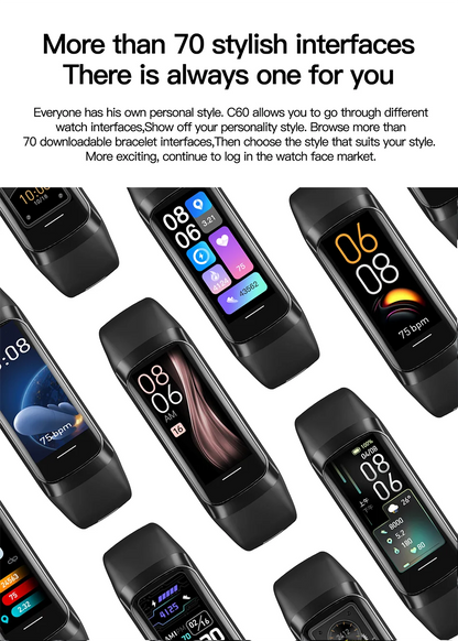 LIGE AMOLED Smart Watch 2023, Men & Women Fitness Tracker, Heart Rate, Blood Oxygen Monitor, Waterproof Smart Bracelet