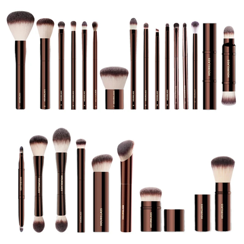 Hourglass Makeup Brush Set – Powder, Foundation, Concealer, Lip, Blusher, Bronzer & Eyeshadow Brushes