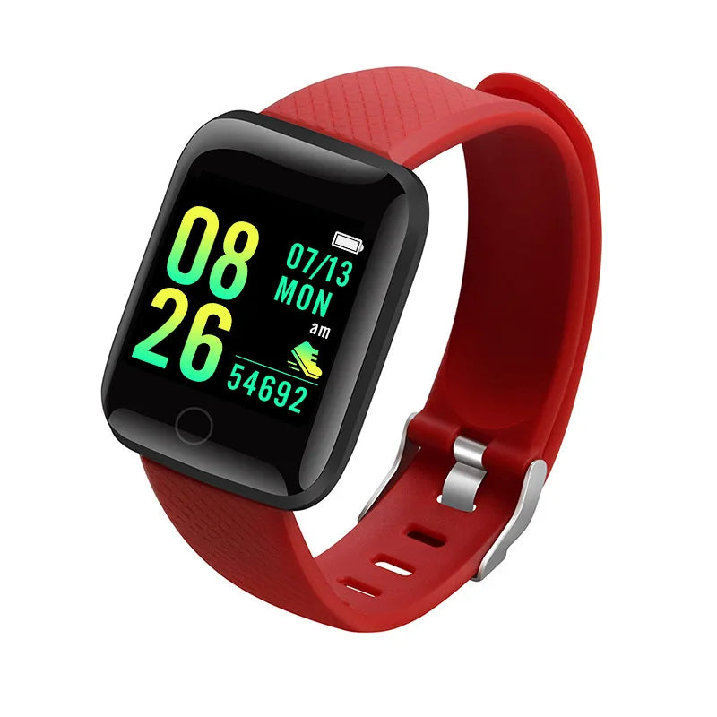 Smartwatch for Men & Women, Fitness Tracker, Message Notifications, Wristwatch with Heart Rate Monitor, Birthday Gift for Android/iOS