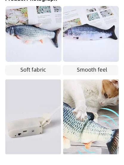 USB Charging Electric Fish Toy – Interactive Pet Chew Toy for Dogs & Cats