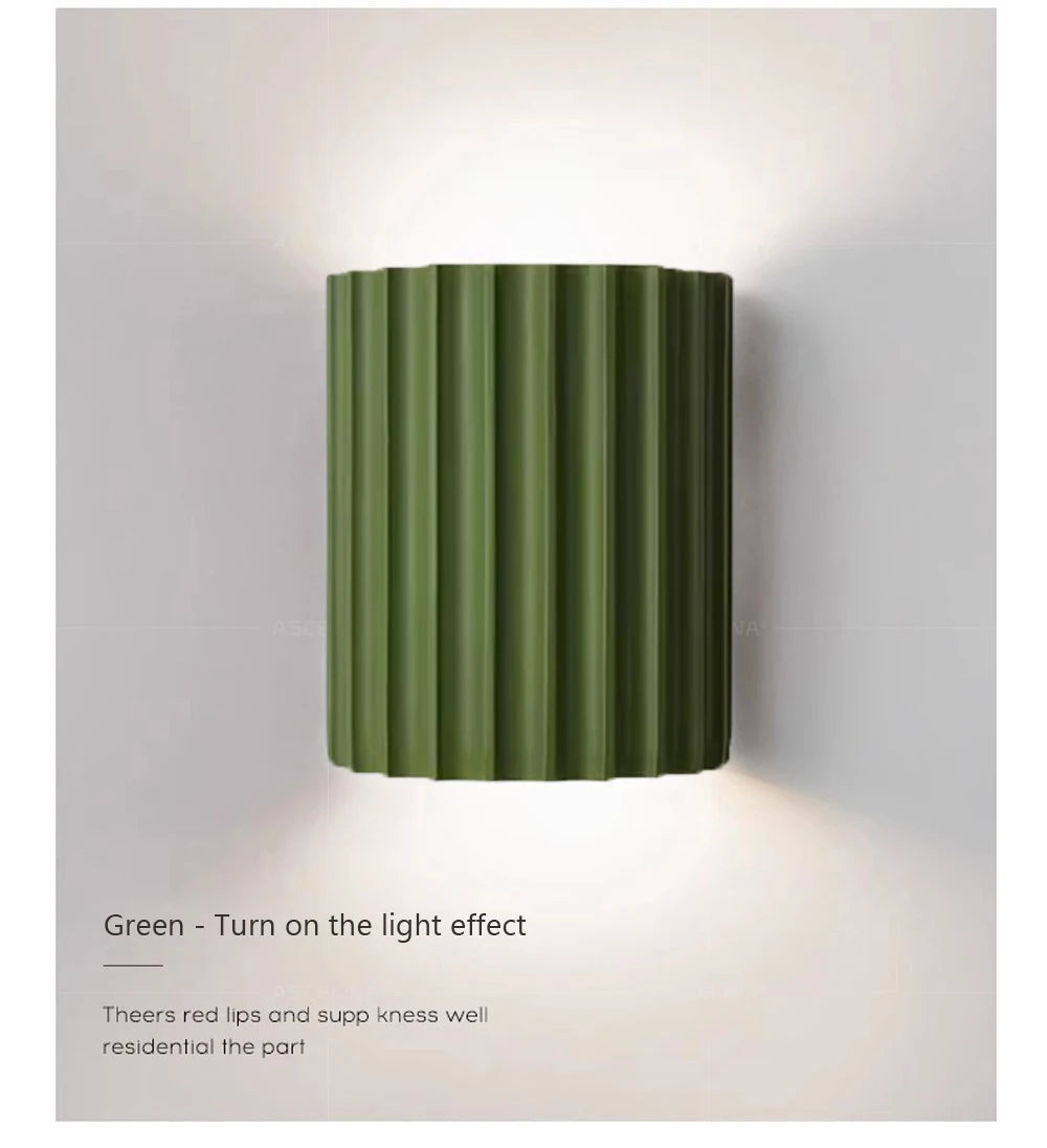 Macaron LED Wall Lamp - Resin Luxury Sconce for Living Room, Bedside & Hallway Decor