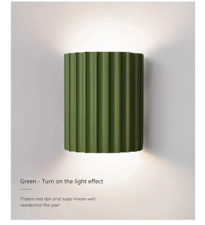 Macaron LED Wall Lamp - Resin Luxury Sconce for Living Room, Bedside & Hallway Decor