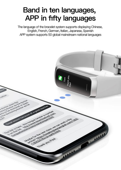 AMOLED Smartwatch with Body Temperature Monitor, Fitness Tracker, 3ATM Waterproof, for Men & Women, Compatible with IOS/Xiaomi