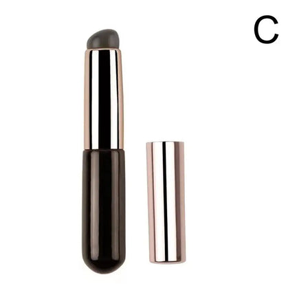 Silicone Lip Brush with Cover - Soft Round Head Concealer & Lipstick Makeup Brush