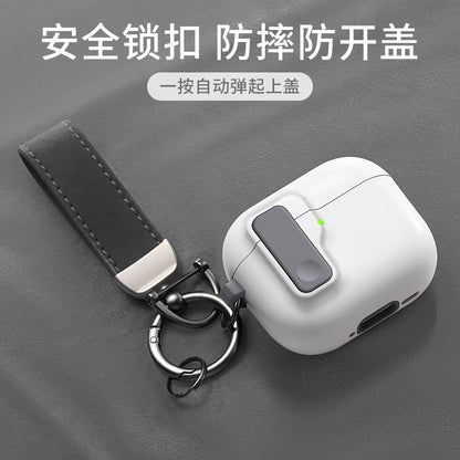 Protective Case for AirPods 4 - Luxury Shockproof Cover with Hook for AirPods Pro 2 & 3
