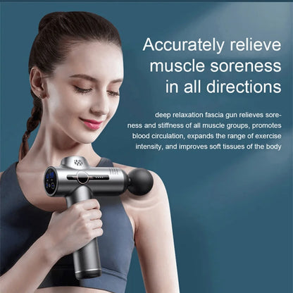 Portable Fascia Gun Vibration Massage Gun for Deep Muscle Relaxation & Fitness Slimming