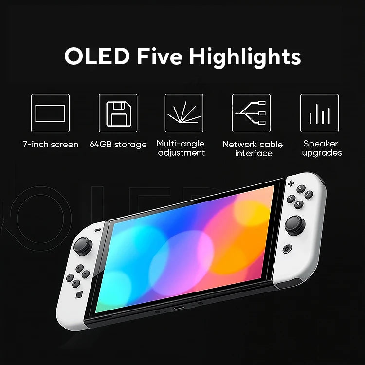 Nintendo Switch OLED Game Console - 64GB with 7-inch OLED Display